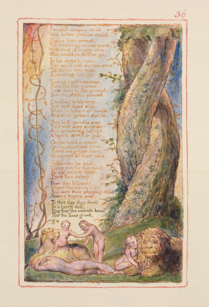 P.125-1950.pt36 A megtalált kislány (folyt.): 36. lemez a Songs of Inocence and of Experience-ből (AA másolat) 1815-26 körül (rézkarc, tinta és wc) alkotó: William Blake