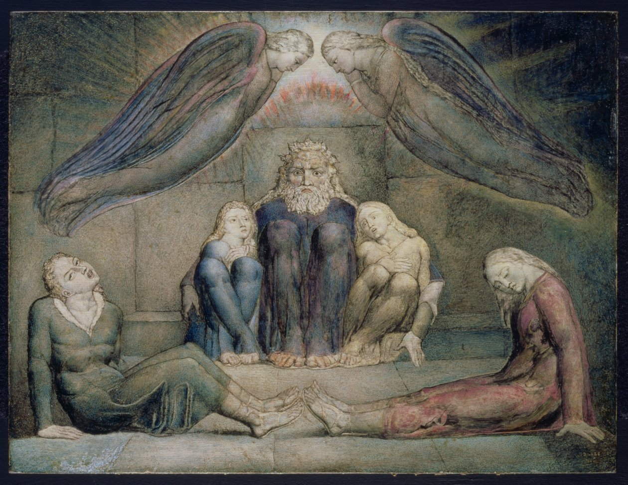 PD.5-1978 Ugolino gróf és fiai a börtönben, illusztráció az "Inferno"-hoz, Dante Alighieri "Isteni színjátékának" 33. éneke, 1827 körül (tempera a panelen) alkotó: William Blake