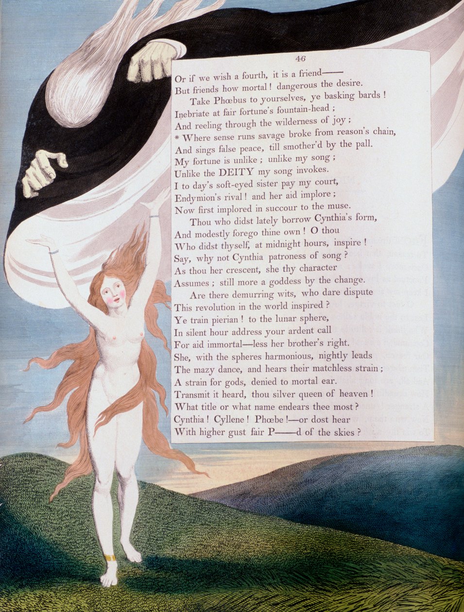 46. oldal Edward lovagjaiból Young Night Thoughts, c1797 alkotó: William Blake