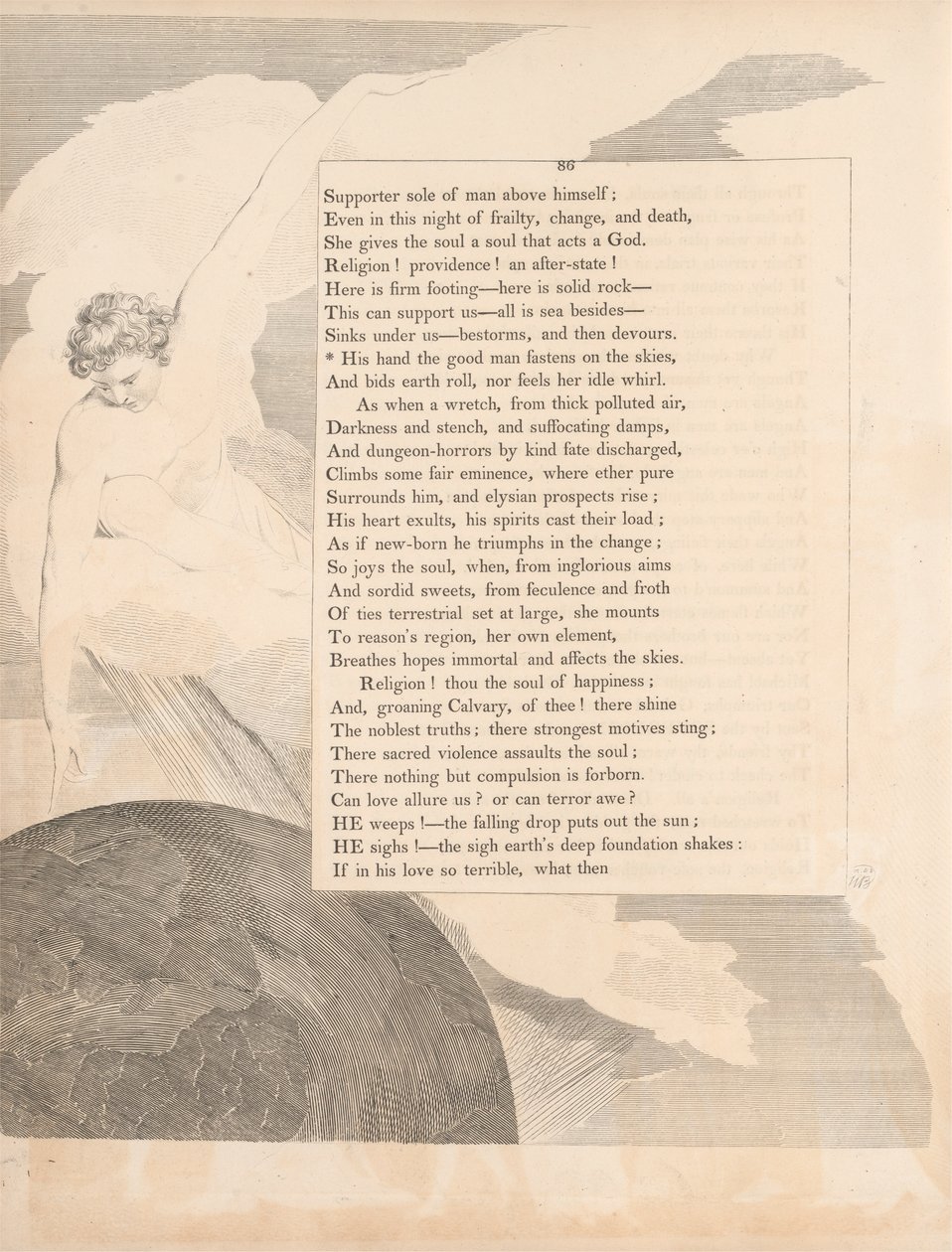 37. tábla (86. oldal): „A jó ember kezét az egekre erősíti” alkotó: William Blake