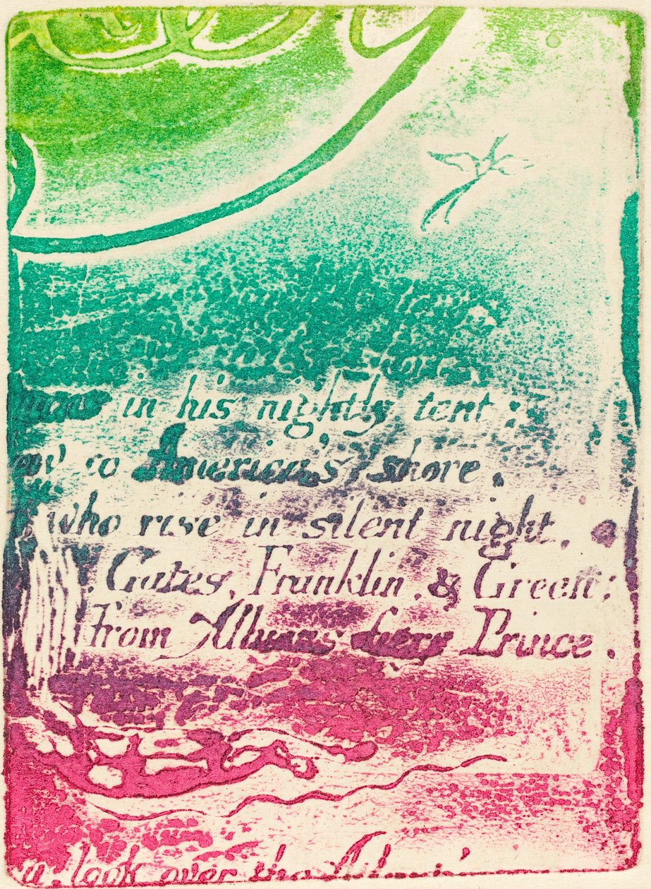 Restrike az „A Prophecy” törölt lemezének töredékéből alkotó: William Blake