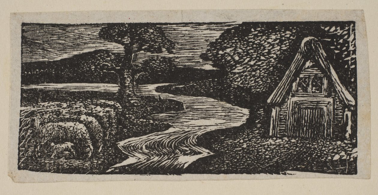 Sabrinas Silvery Flood, a Thorntons Pastorals of Vergil-ből, 1821. alkotó: William Blake