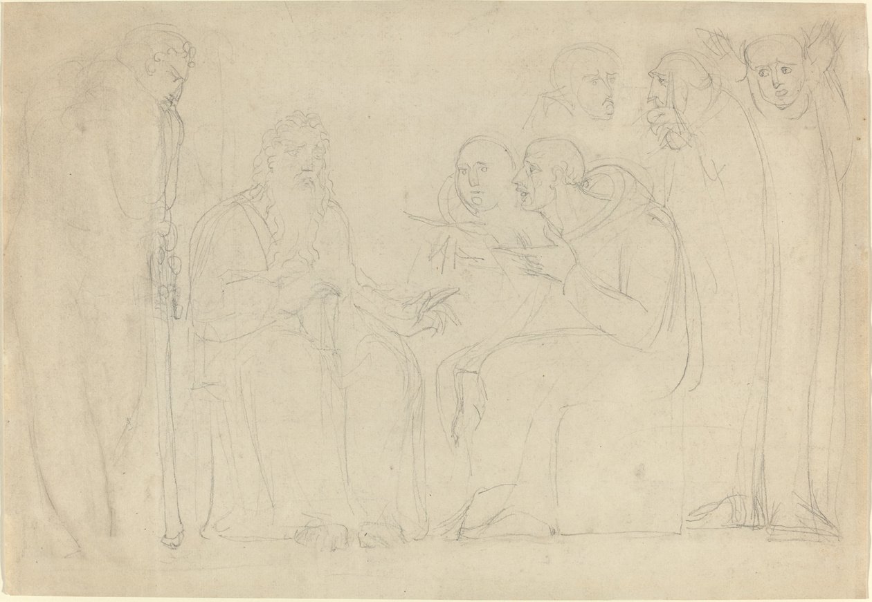 Szent Ágoston megtérő Ethelbert kenti király alkotó: William Blake