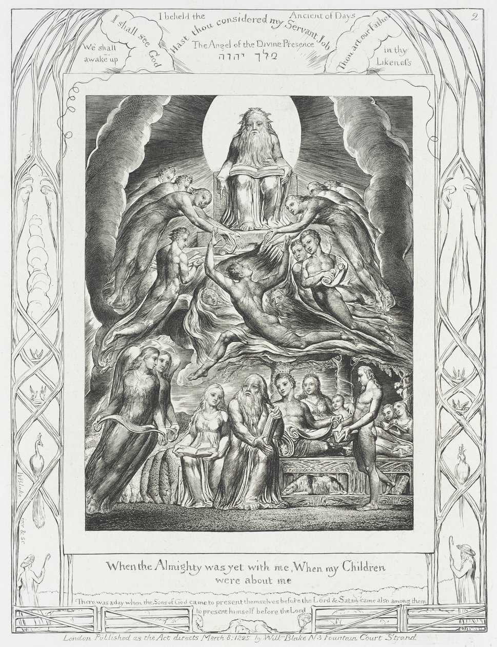 Sátán megjelenése Isten előtt alkotó: William Blake