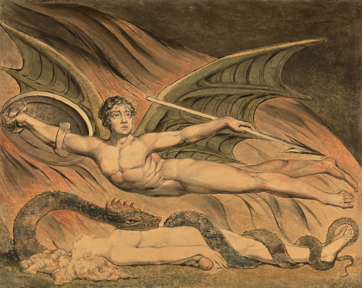 Sátán örvendez Éva felett alkotó: William Blake