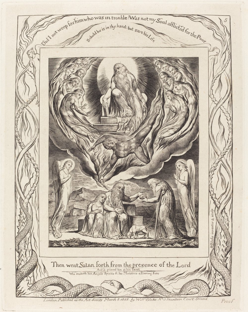 A Sátán az Úr jelenlétéből kilép alkotó: William Blake
