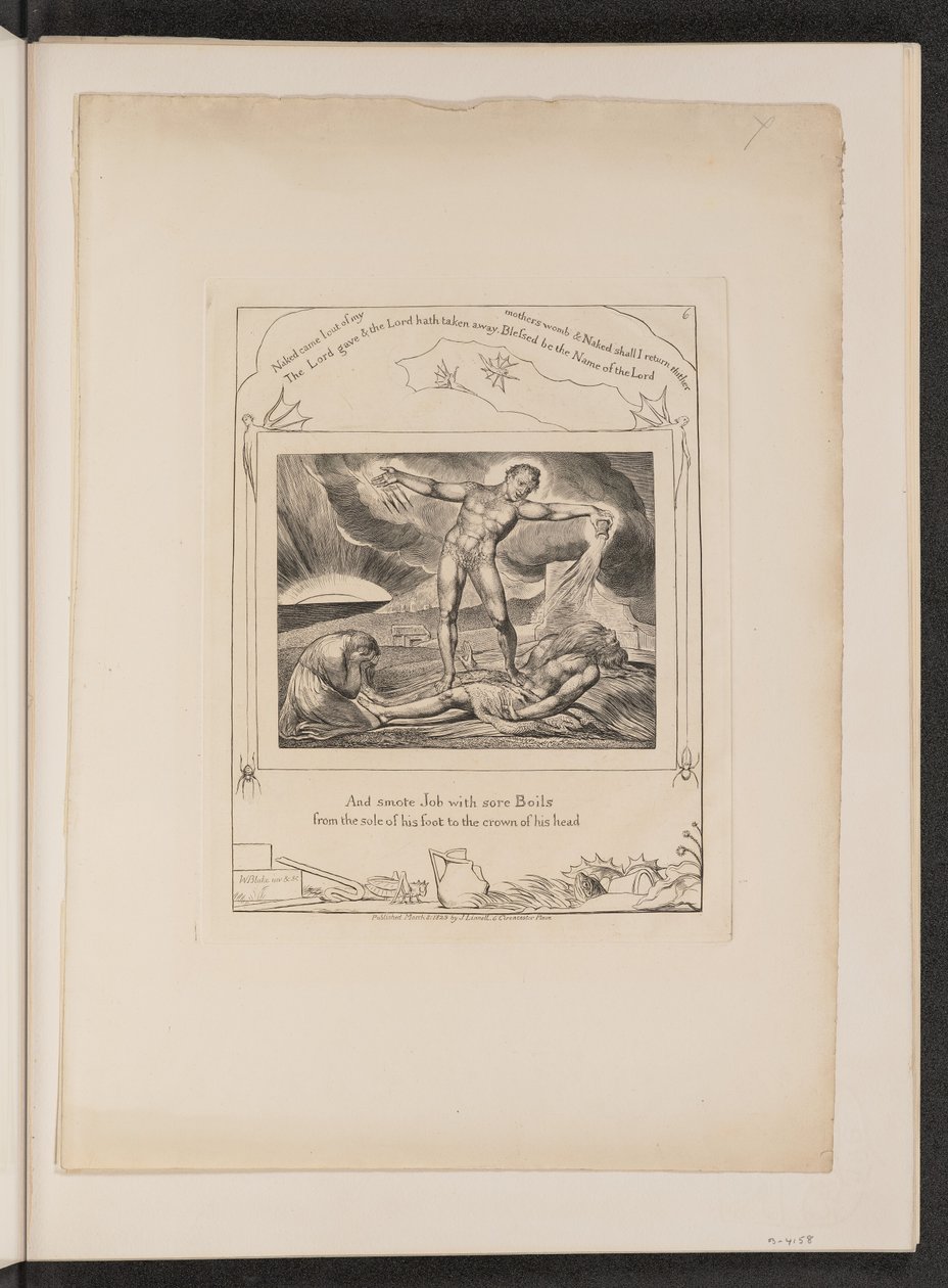 A sátán felforrósodik a munkában alkotó: William Blake