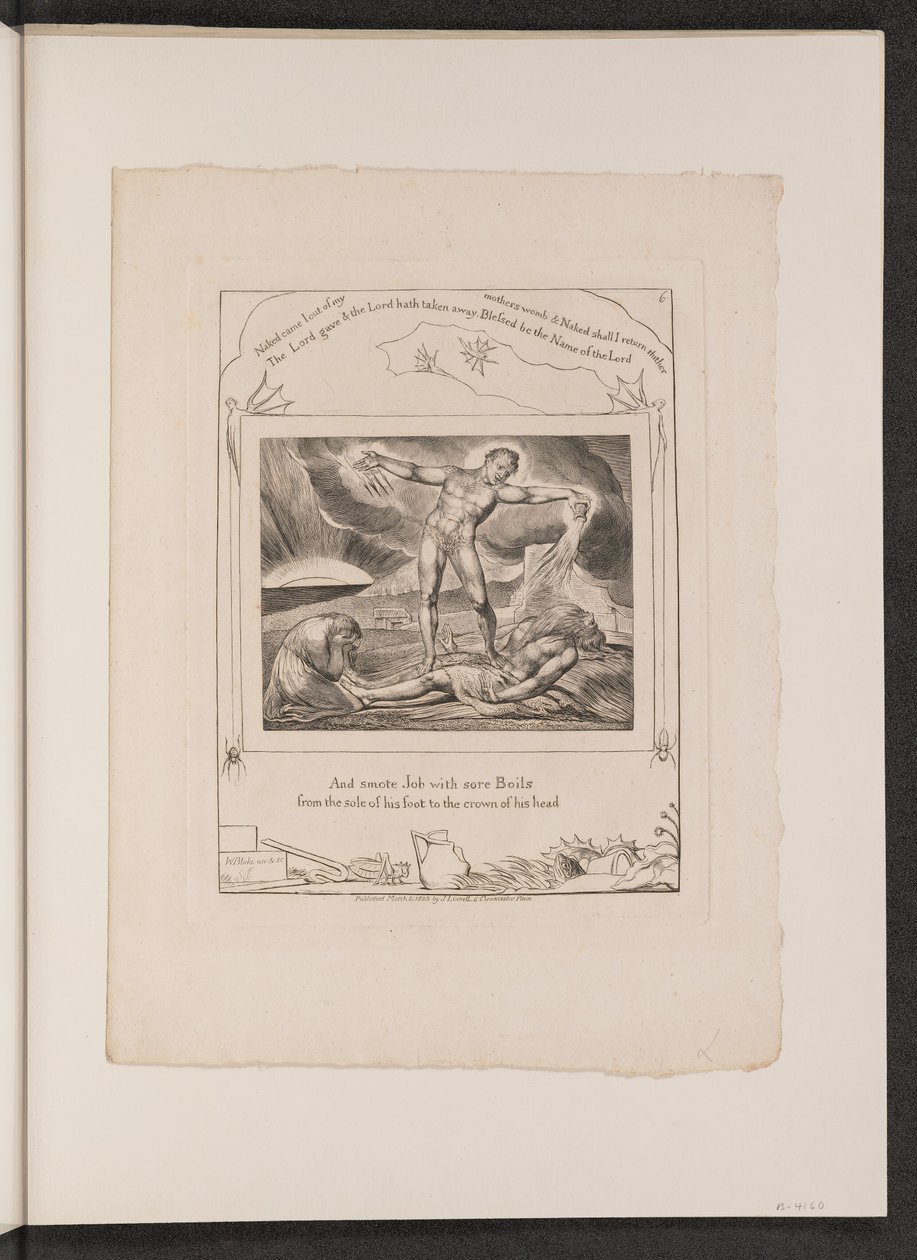 A sátán felforrósodik a munkában alkotó: William Blake