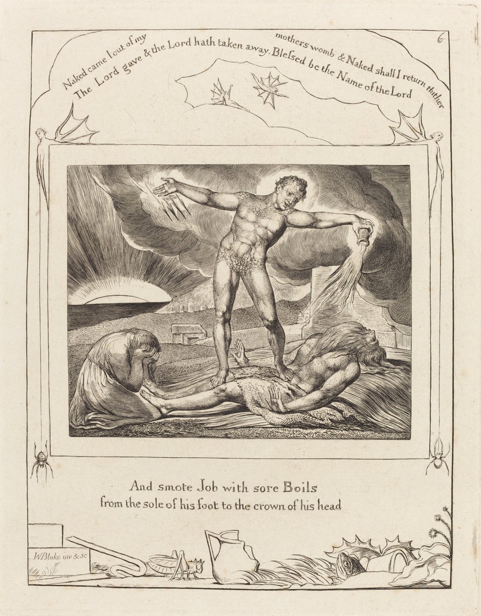 A sátán felforrósodik a munkában alkotó: William Blake