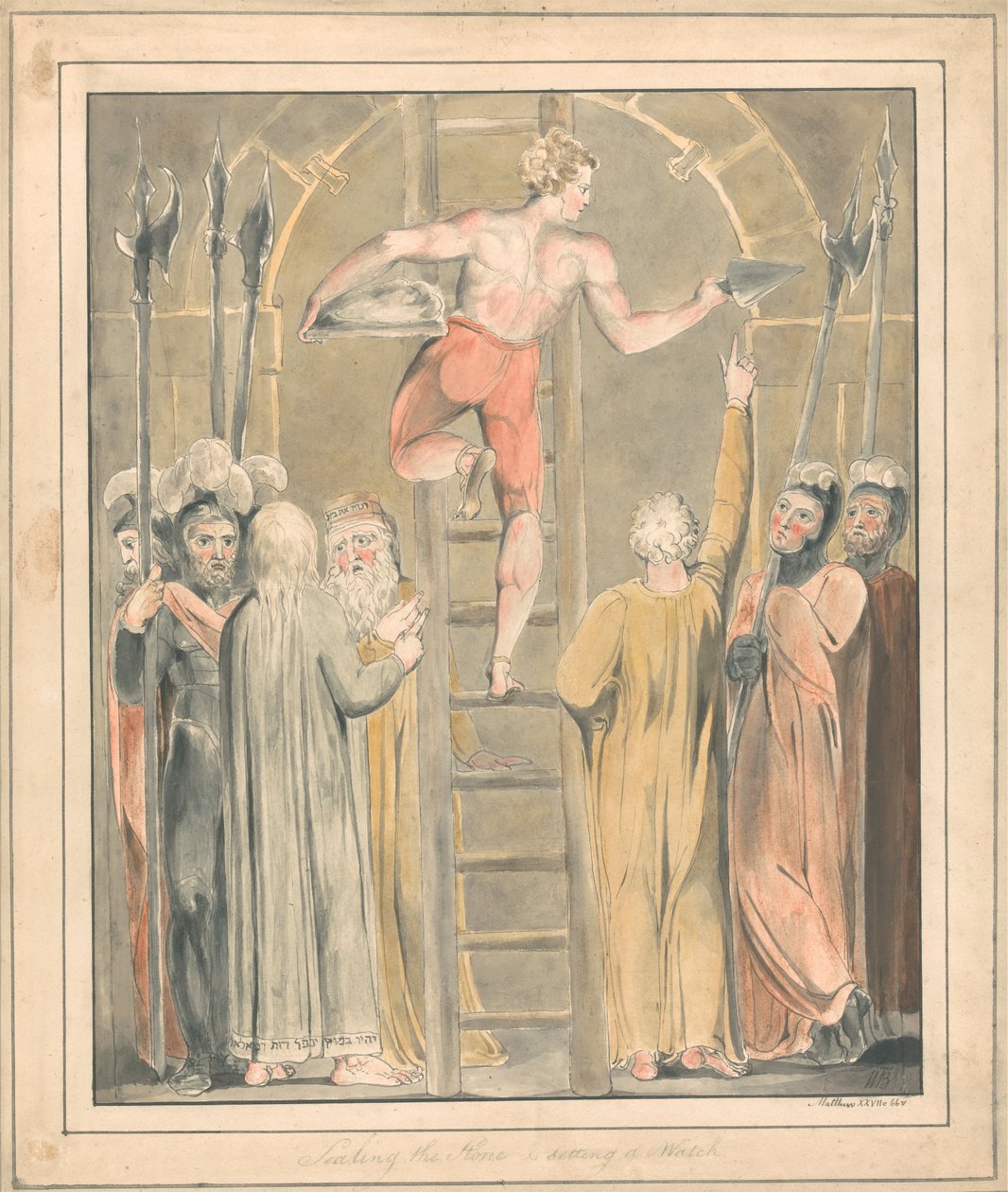 A kő lezárása és az óra beállítása alkotó: William Blake