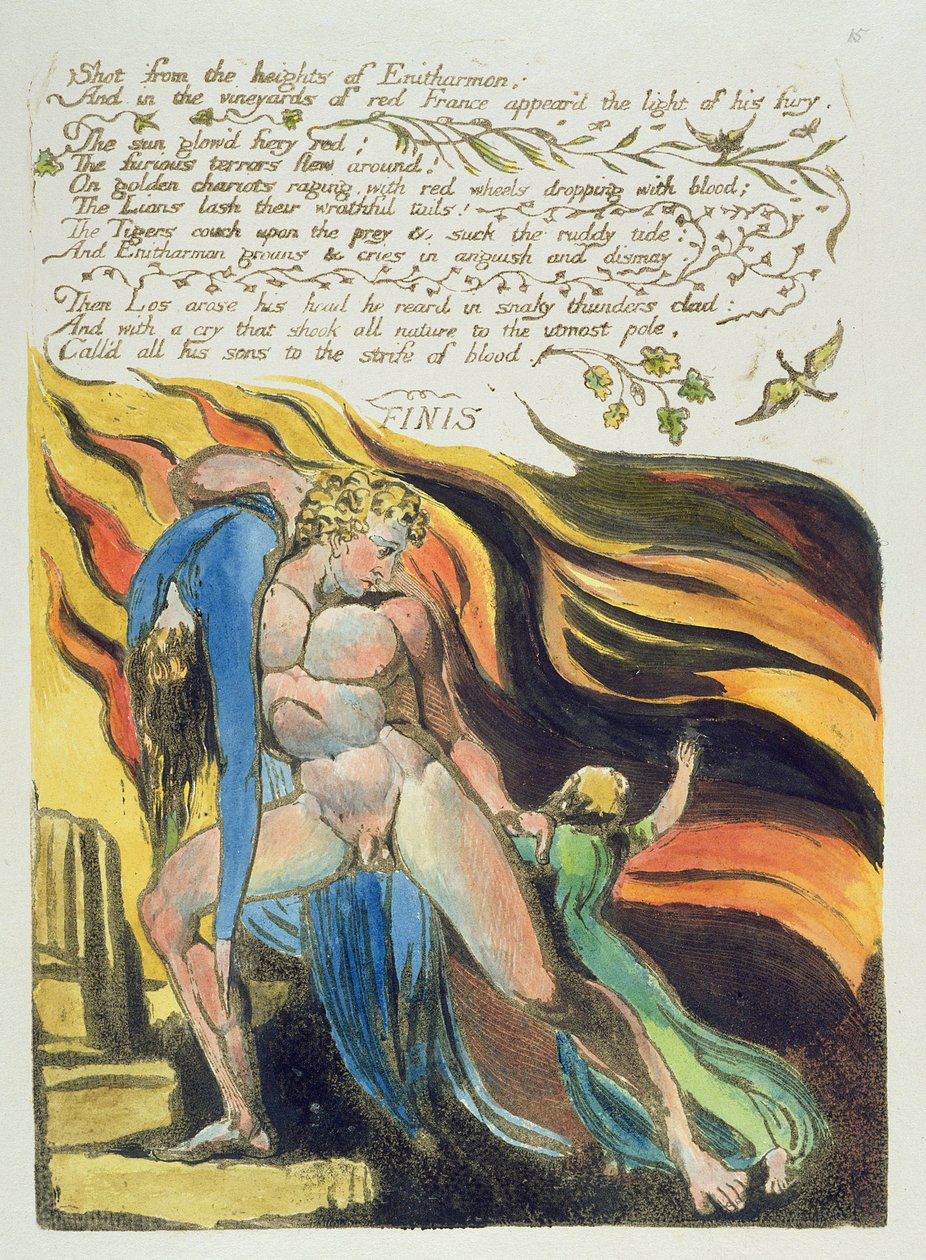 "Lövés a magasból...", 17. lemez az "Európa, egy prófécia" című könyvből alkotó: William Blake