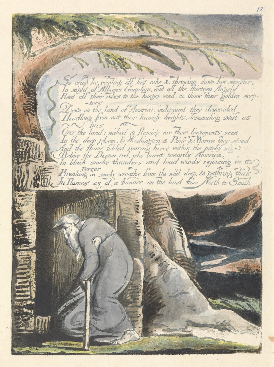 „Így sírt...”, 14. lemez az „Amerika: prófécia” című könyvből alkotó: William Blake
