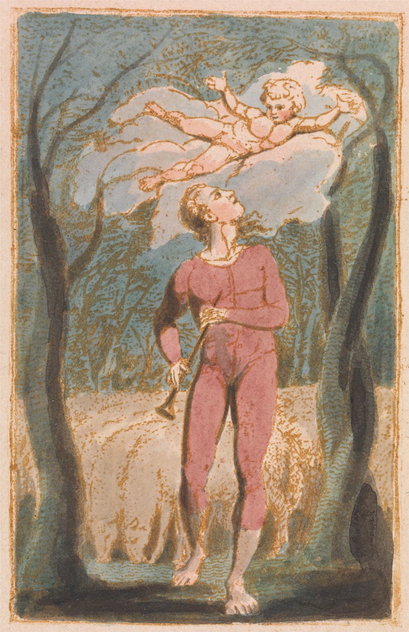 Az ártatlanság dalai, címlap (1. táblakép) alkotó: William Blake