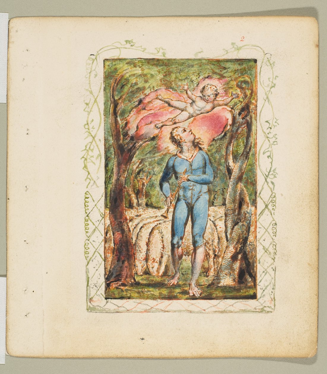 Songs of Inocence: Frontispiece, kb. 1825. alkotó: William Blake