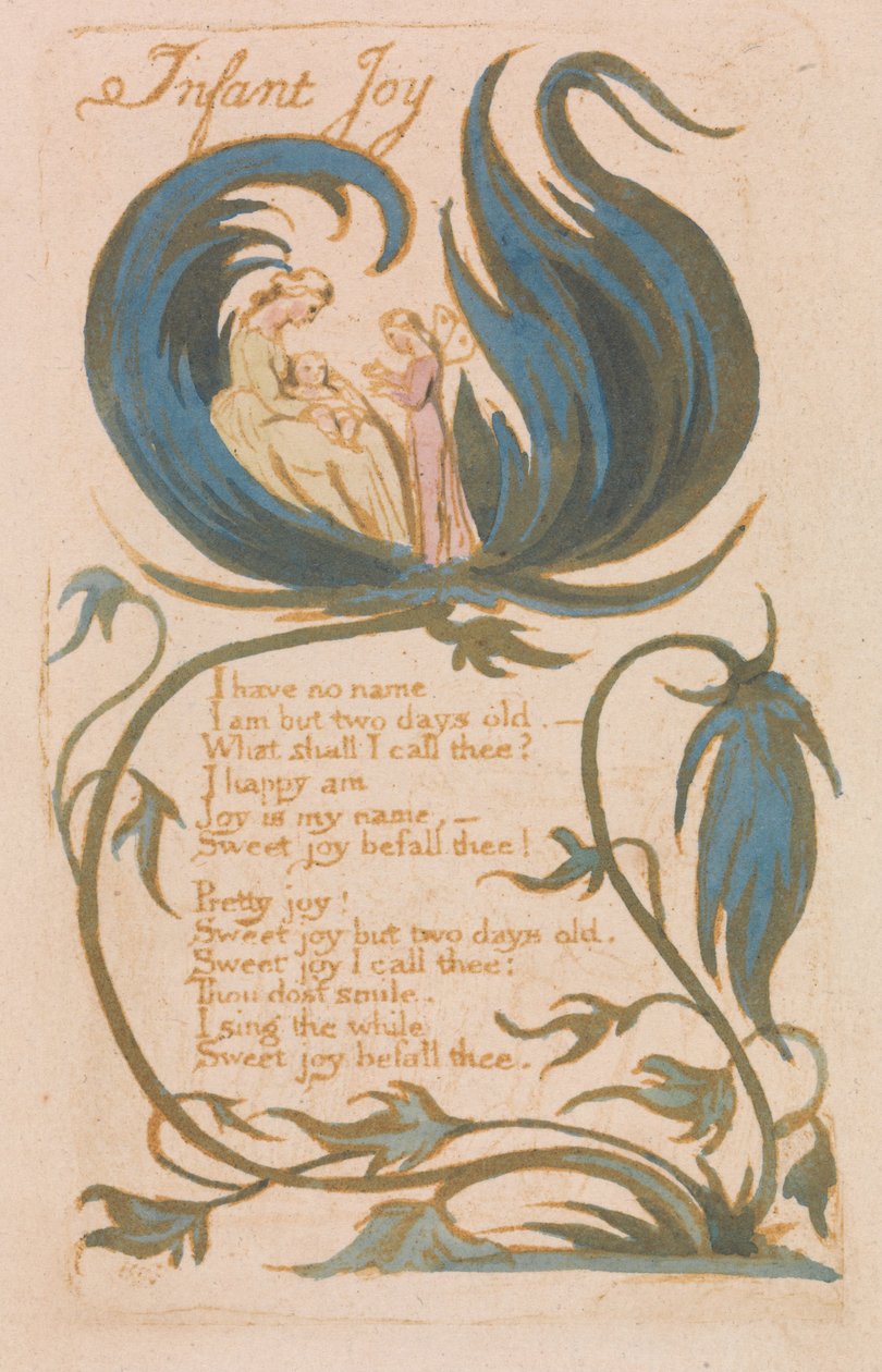 Songs of Innocence, Plate 14, %22 Infant Joy %22 (Bentley 25) alkotó: William Blake