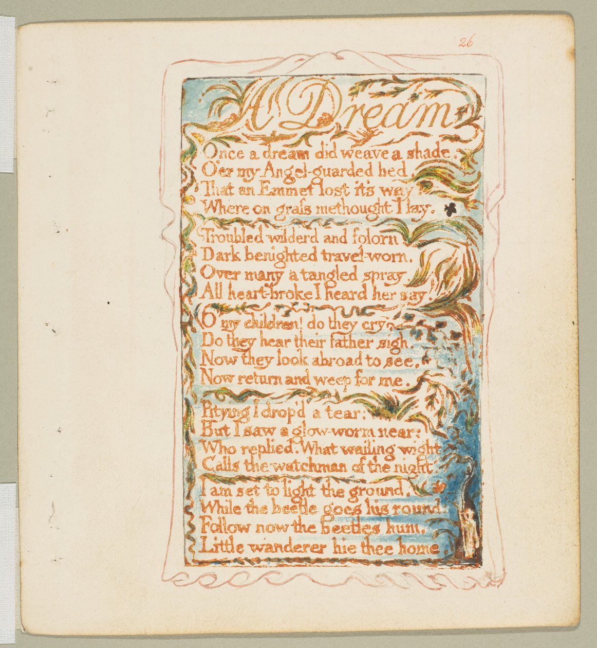 Az ártatlanság és az élmény dalai: Álom, kb. 1825. alkotó: William Blake