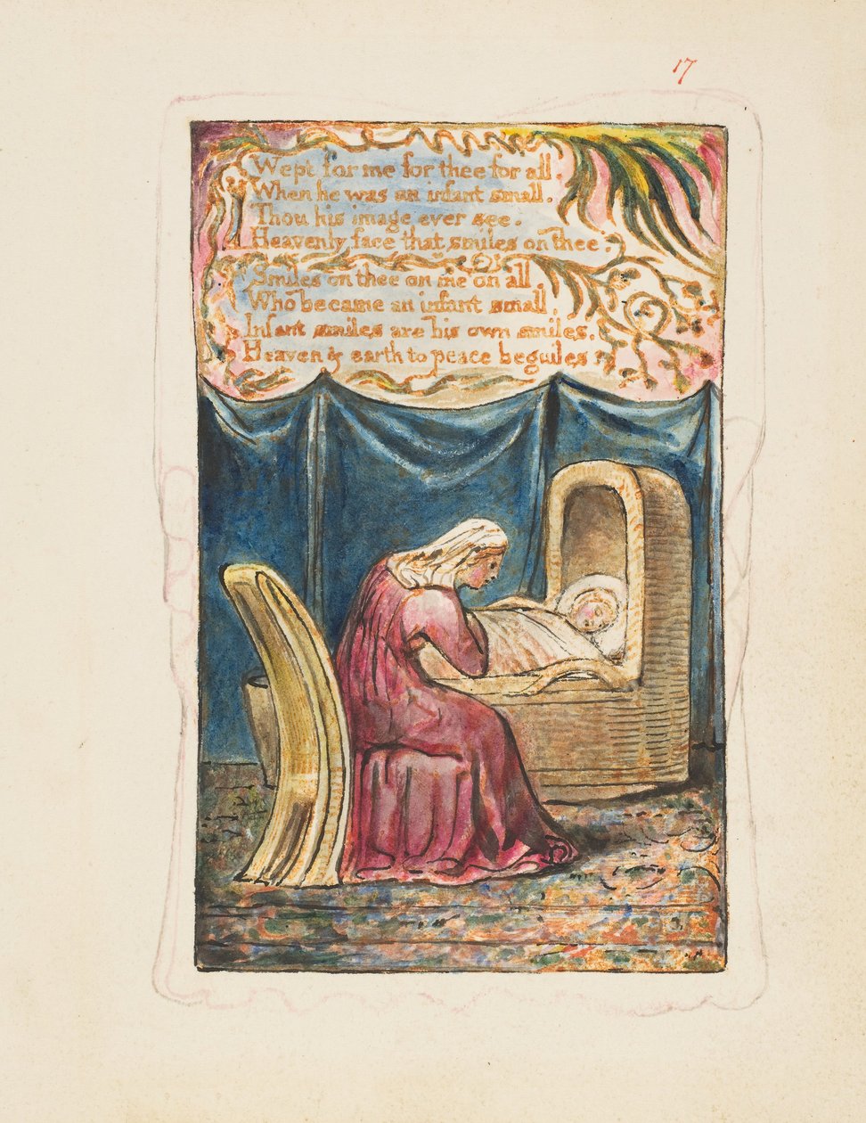 Songs of Inocence and of Experience: Cradle Song második lemez: Wept for me..., kb. 1825. alkotó: William Blake