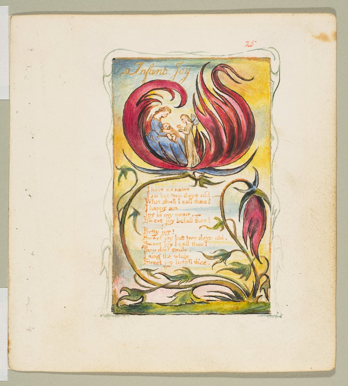 Az ártatlanság és az élmény dalai: Infant Joy, kb. 1825. alkotó: William Blake