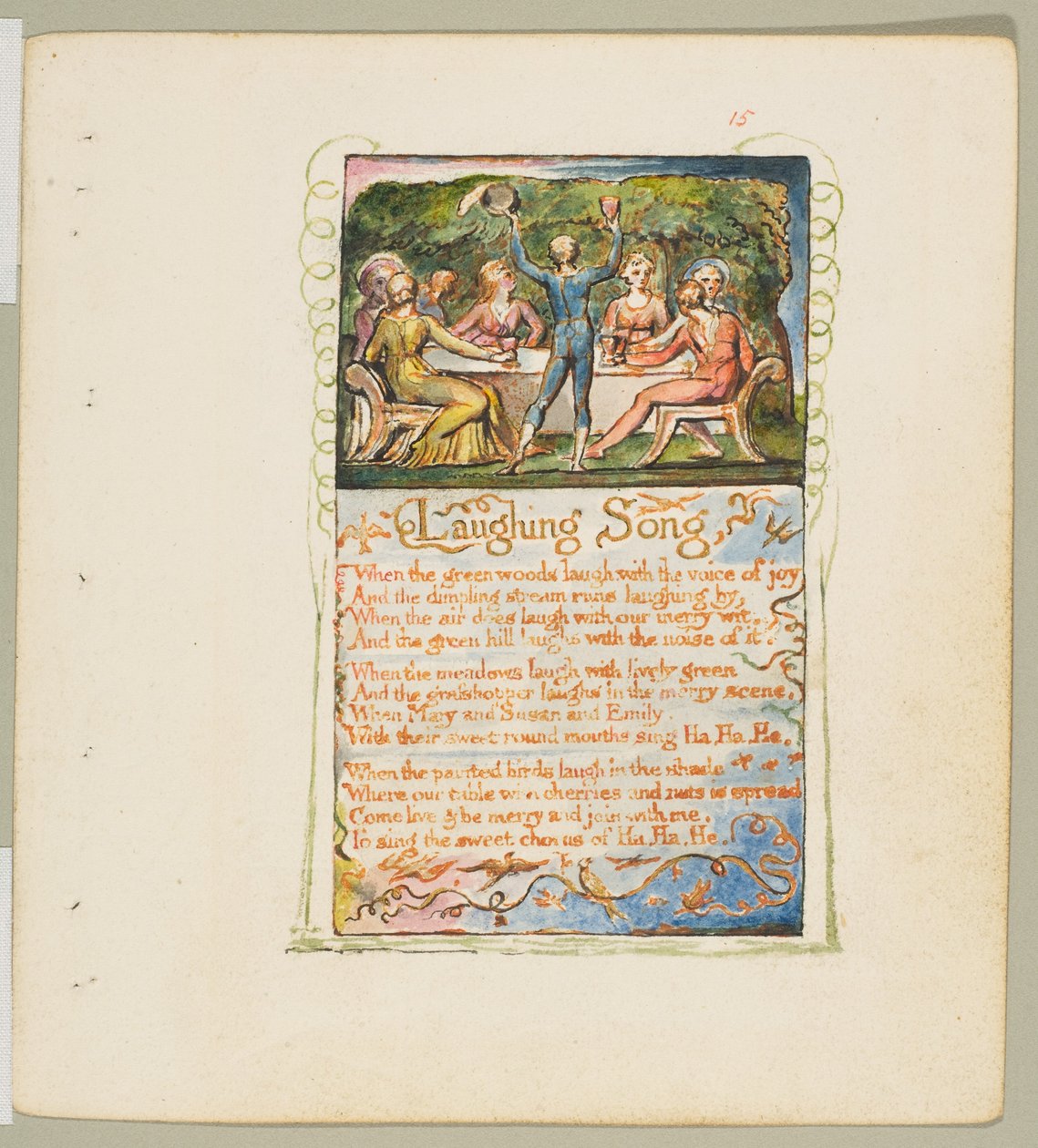 Az ártatlanság és az élmény dalai: Nevető dal, kb. 1825. alkotó: William Blake