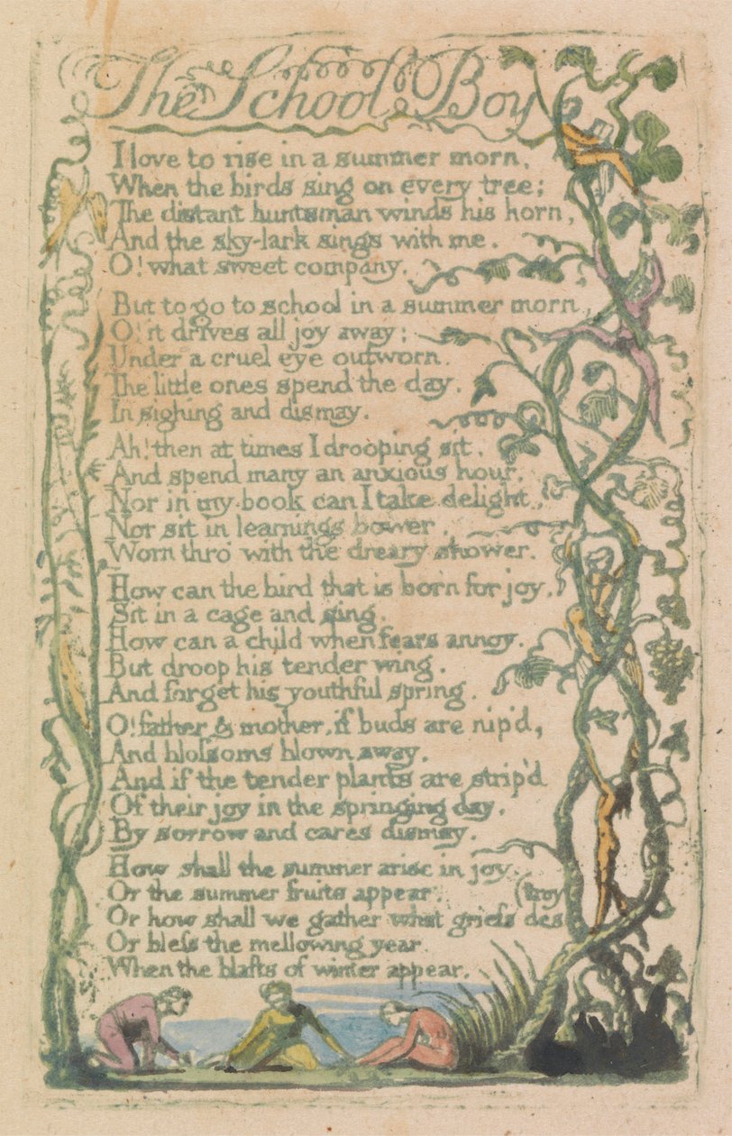 Songs of Inocence and of Experience, 12. tábla, "Spring" (Bentley 23) alkotó: William Blake