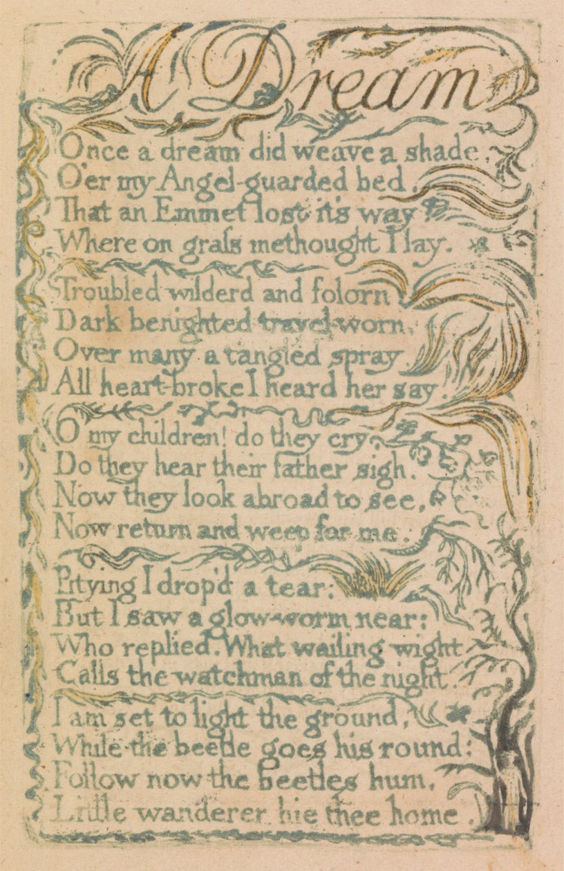 Songs of Inocence and of Experience, 14. tábla, "Laughing Song" (Bentley 15.) alkotó: William Blake