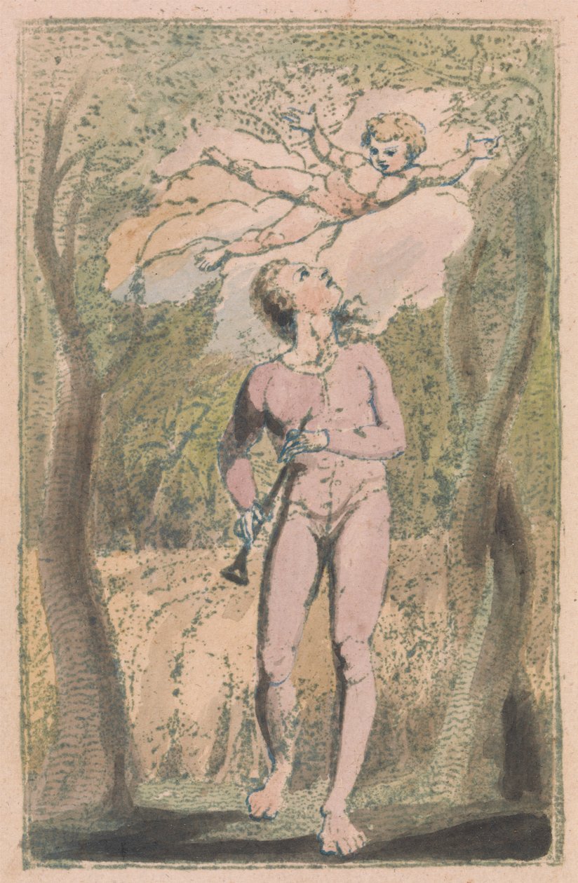 Songs of Inocence and of Experience, 1. tábla, Inocence Frontispiece (Bentley 2) alkotó: William Blake