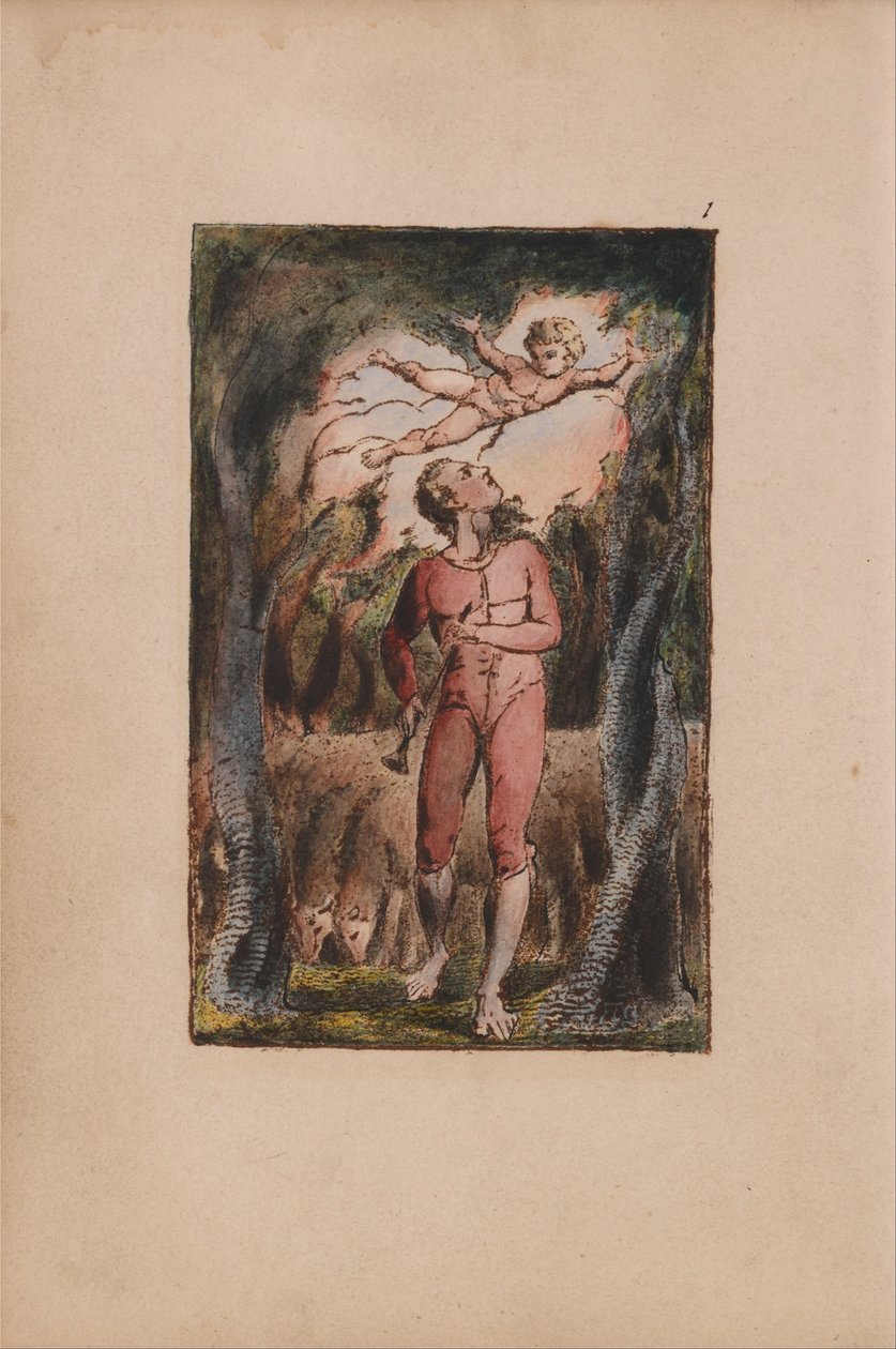 Songs of Inocence and of Experience, 1. tábla, Inocence Frontispiece (Bentley 2) alkotó: William Blake