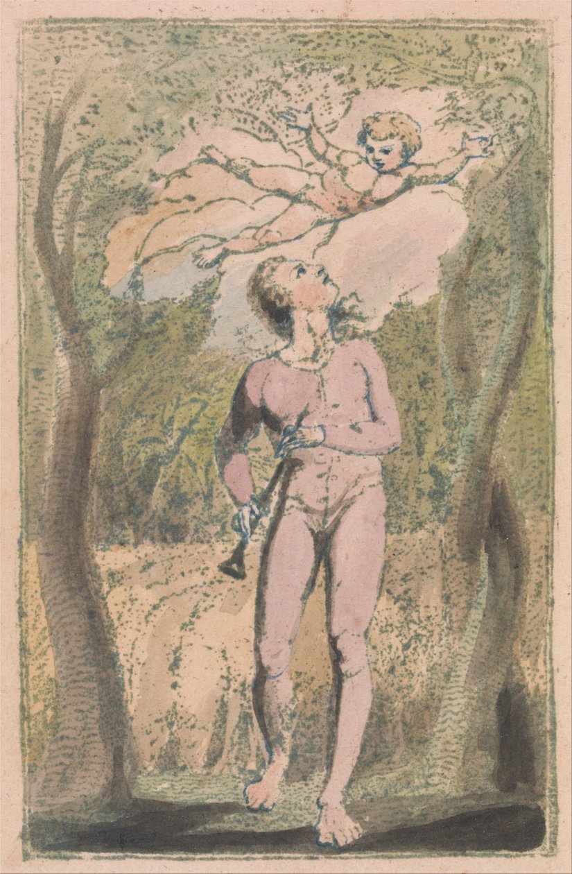 Az ártatlanság és a tapasztalás dalai, 1. lemez, Ártatlan előlap alkotó: William Blake