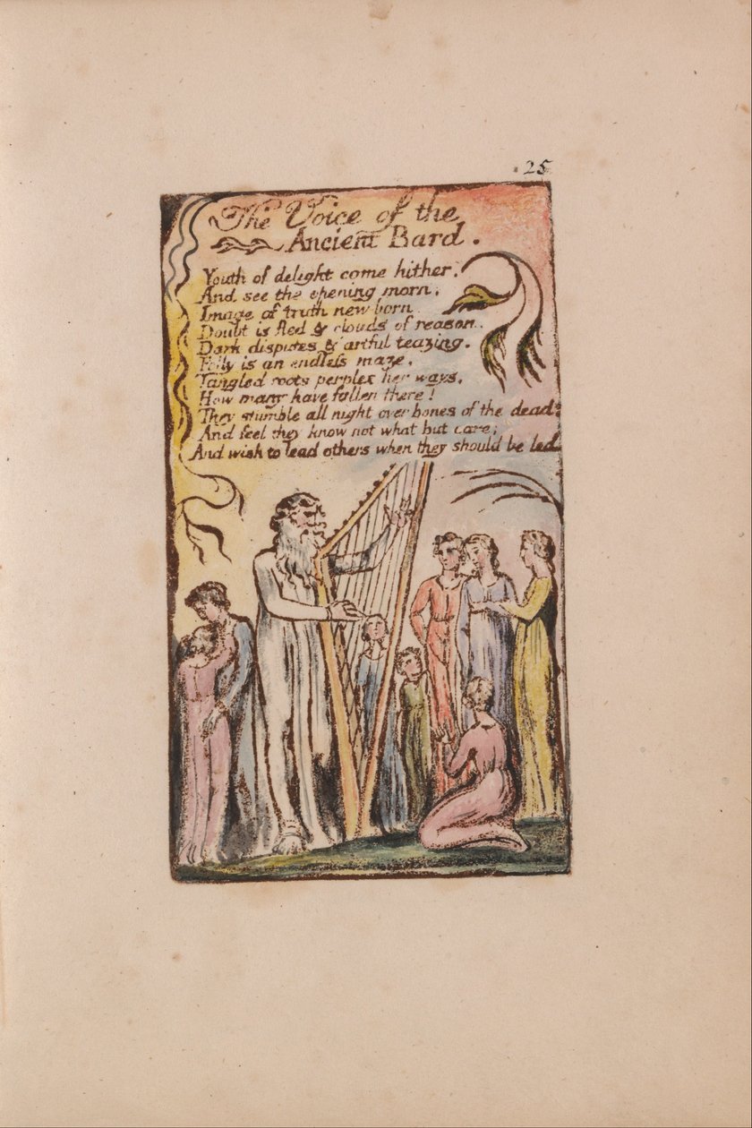 Songs of Inocence and of Experience, 25. tábla, The Voice of the Ancient Bard (Bentley 54) alkotó: William Blake