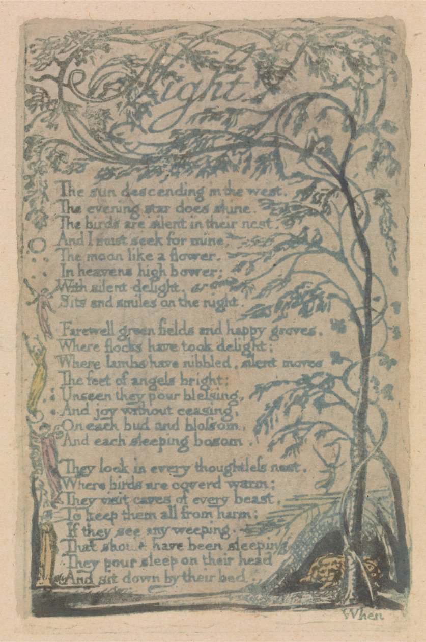 Songs of Inocence and of Experience, 30. lemez, Éjszaka (Bentley 20) alkotó: William Blake