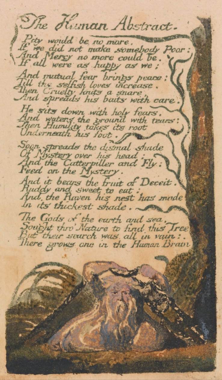 Songs of Inocence and of Experience, 46. tábla, The Human Abstract (Bentley 47) alkotó: William Blake