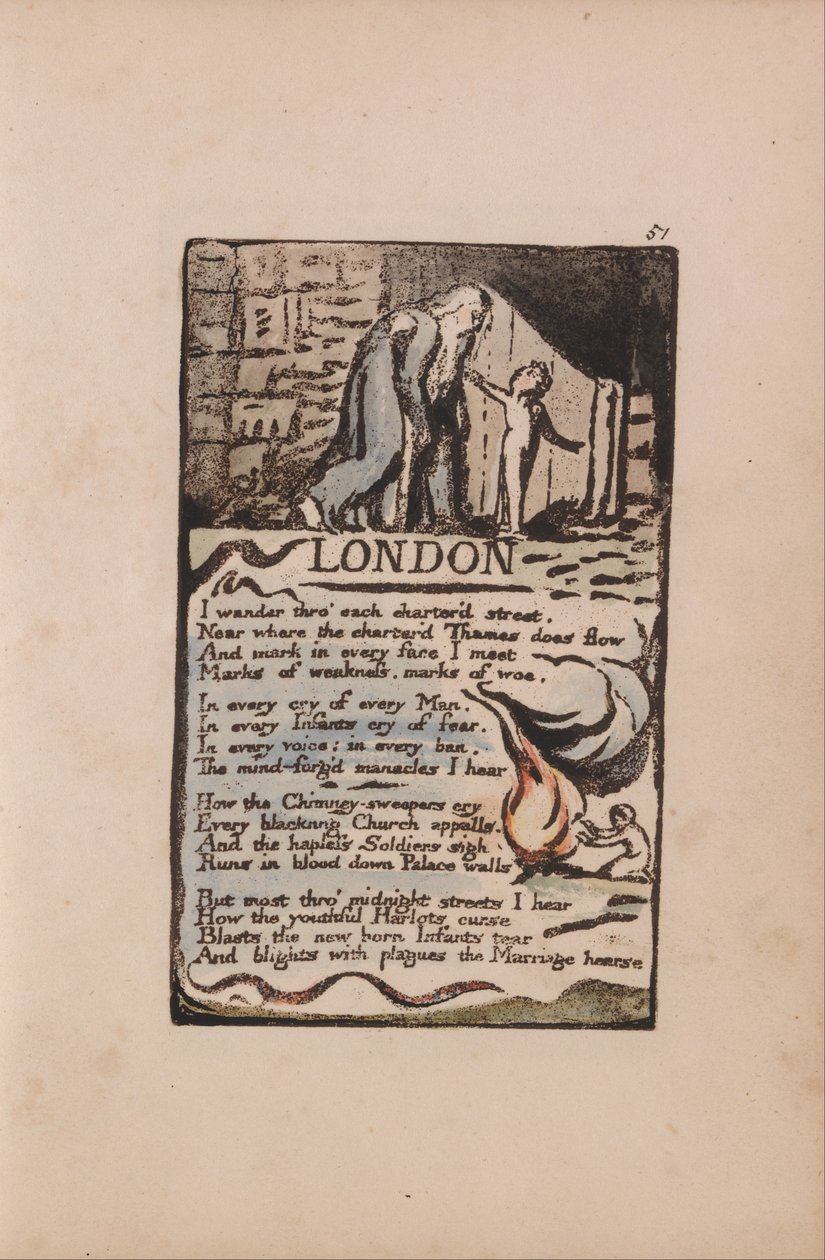 Songs of Inocence and of Experience, Plate 51, London (Bentley 46) alkotó: William Blake
