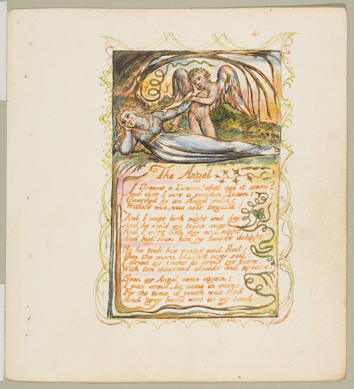Az ártatlanság és az élmény dalai: Az angyal, kb. 1825. alkotó: William Blake