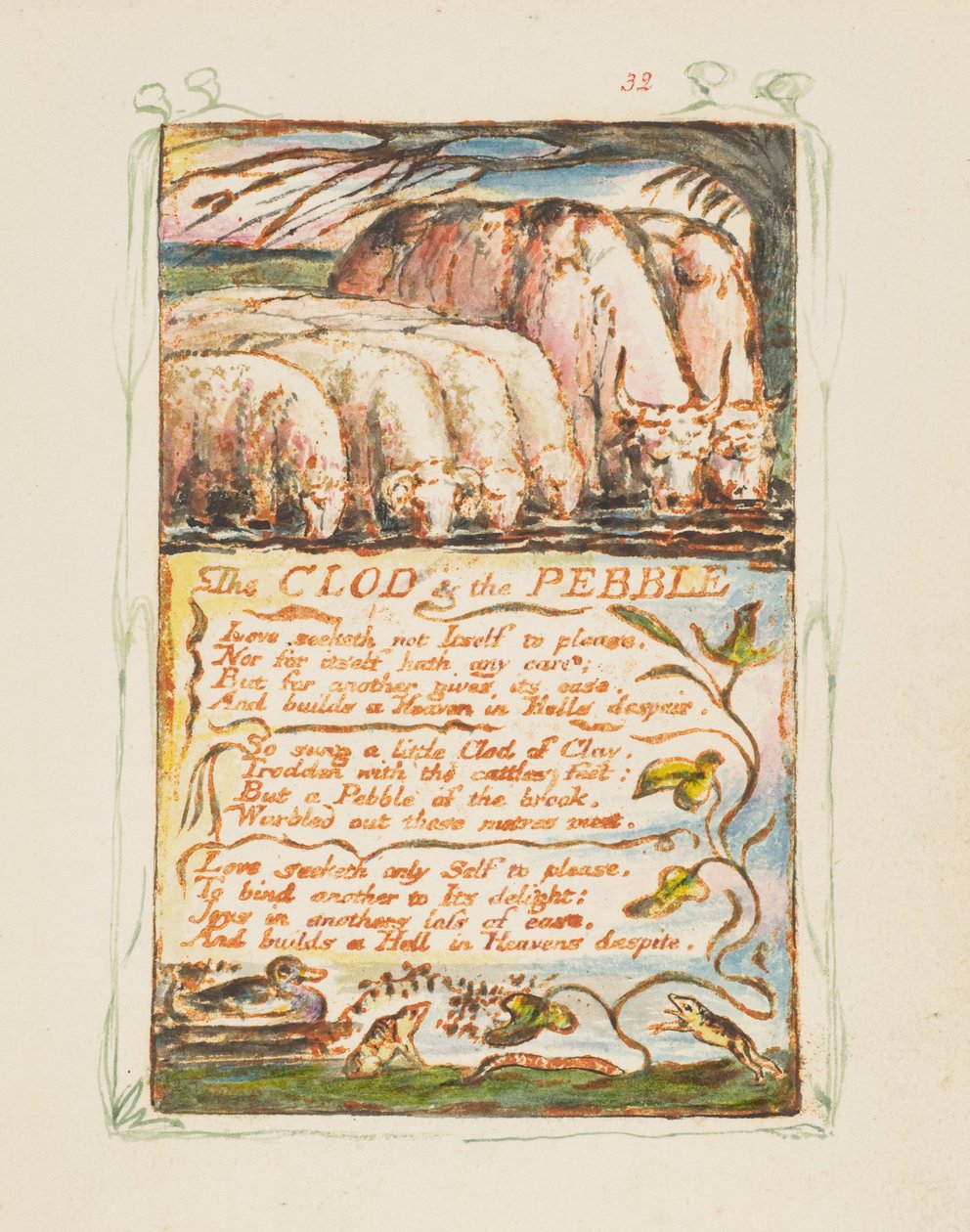 Az ártatlanság és az élmény dalai: A rög és a kavics, kb. 1825. alkotó: William Blake