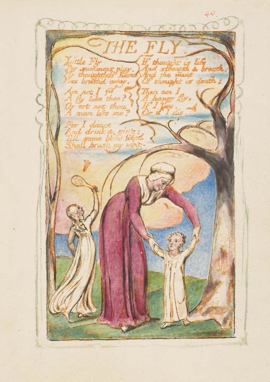 Az ártatlanság és az élmény dalai: A légy, kb. 1825. alkotó: William Blake