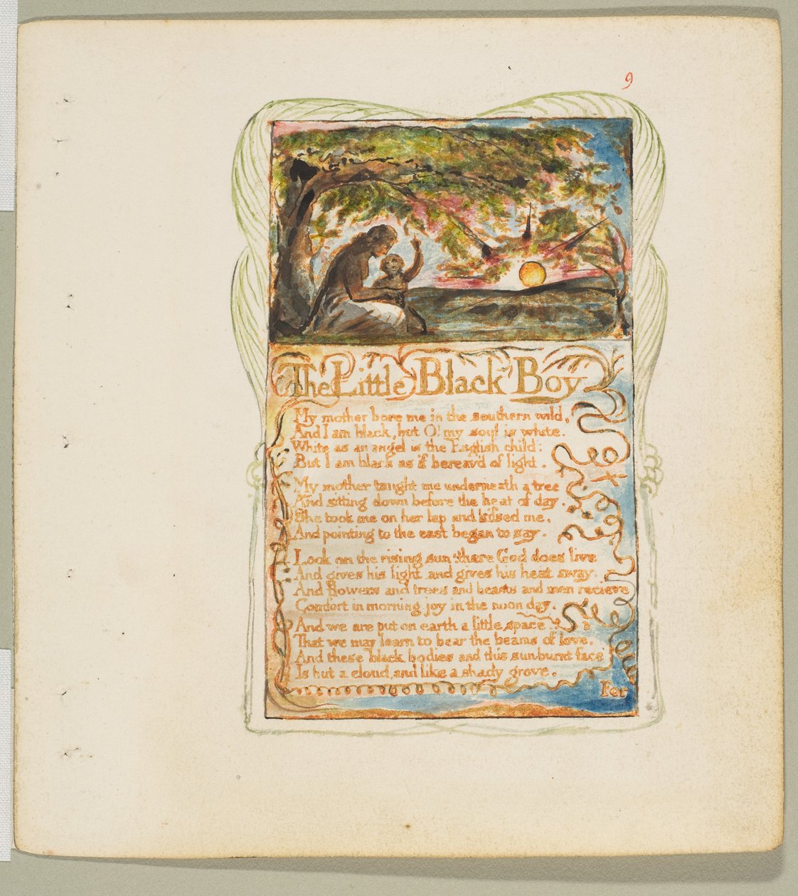 Az ártatlanság és az élmény dalai: The Little Black Boy, kb. 1825. alkotó: William Blake