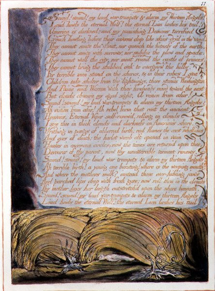 "Sound! Sound!", 9. lemez az "Amerika, egy prófécia" című filmből alkotó: William Blake