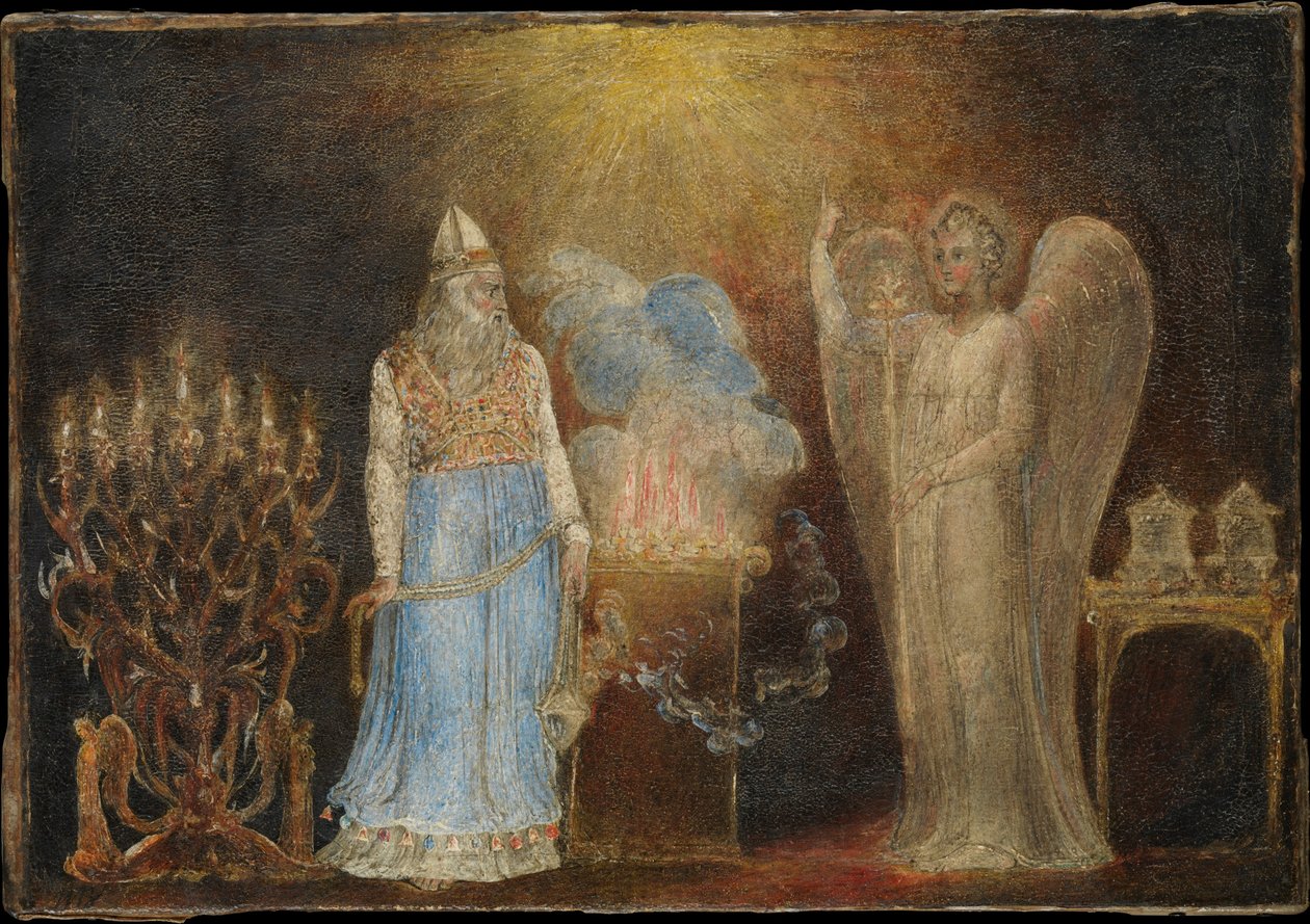 Az angyal megjelenik Zakariásnak alkotó: William Blake