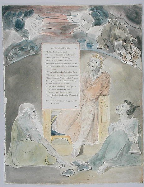 The Bard, 61. terv a Thomas Gray verseiből alkotó: William Blake