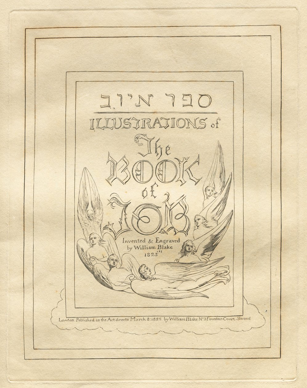 Jób könyve: Címlap, 1825. alkotó: William Blake