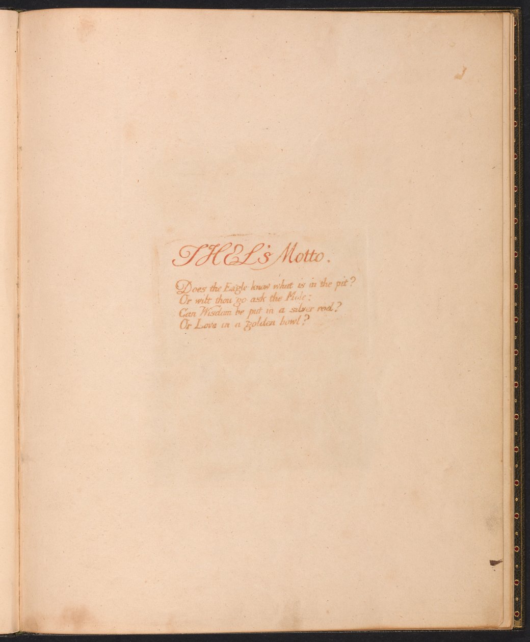 Thel könyve, 1. tábla, Thels mottója... alkotó: William Blake