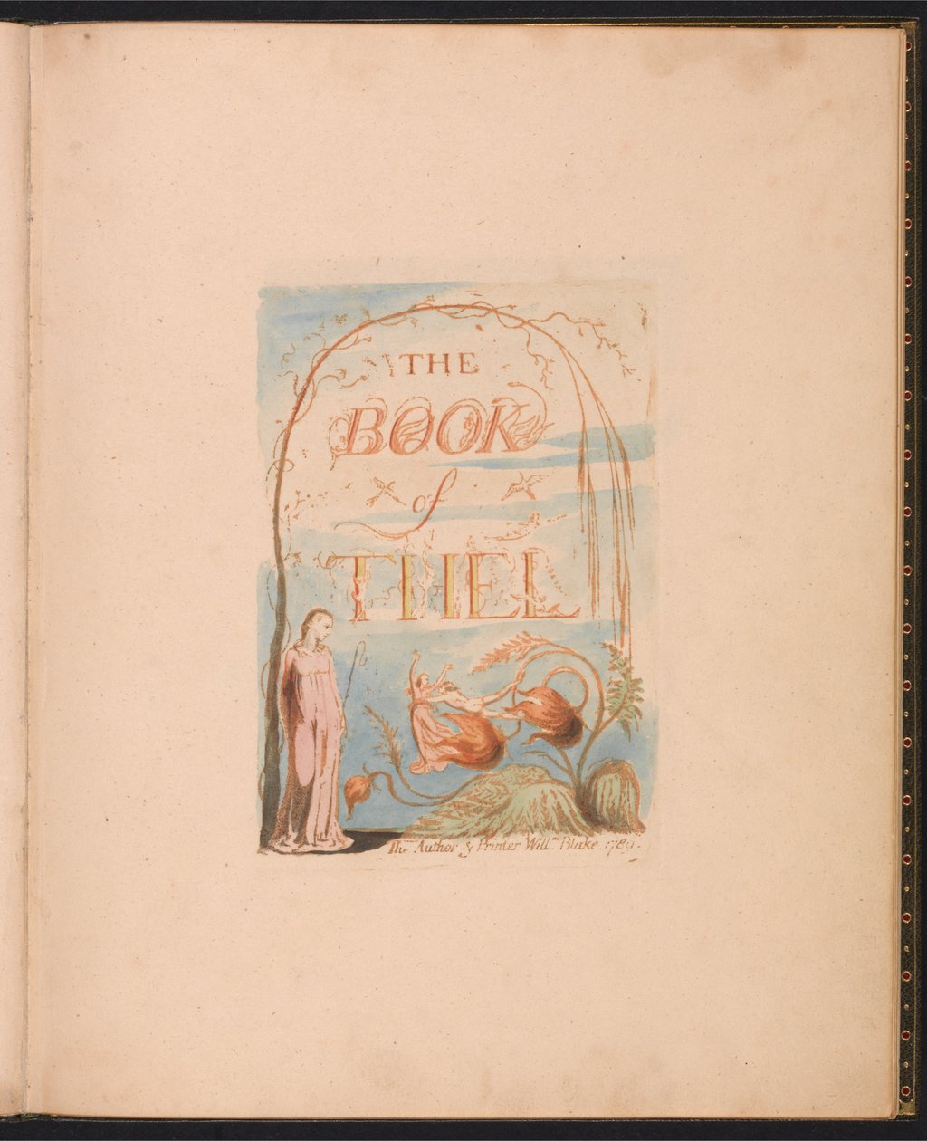Thel könyve, 2. lemez, címlap alkotó: William Blake