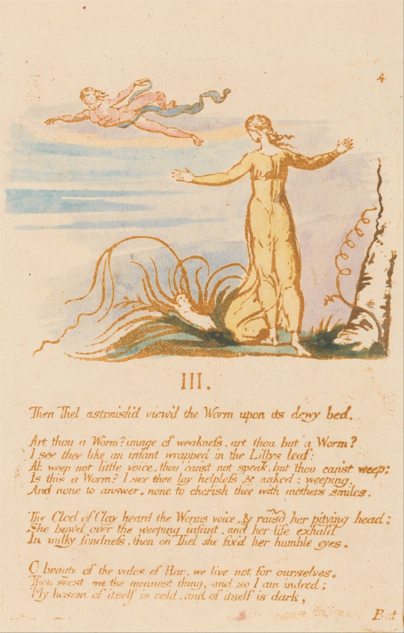 Thel könyve, 6. tábla, III. , Aztán Thel astonish