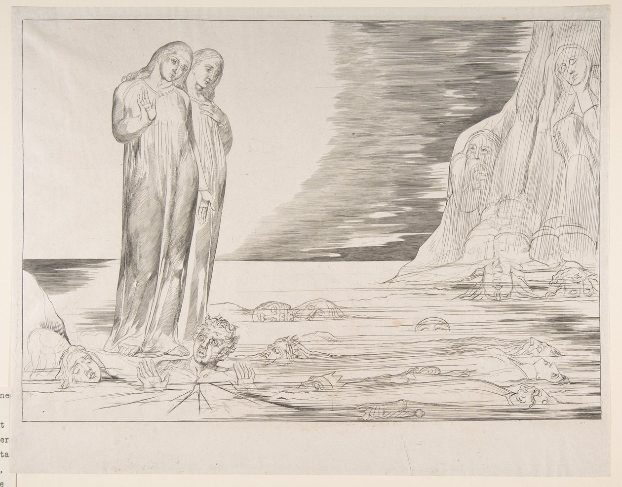 Az árulók köre: Dantes Foot Striking Bocca degli Abbate, Dantes Infe ..., kb. 1825-27. alkotó: William Blake