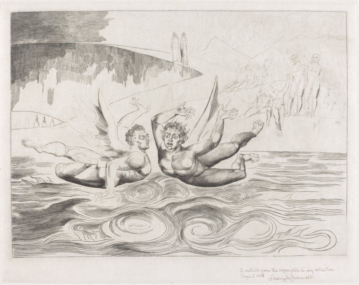 A korrupt tisztviselők köre; az ördögök marasztalják egymást alkotó: William Blake