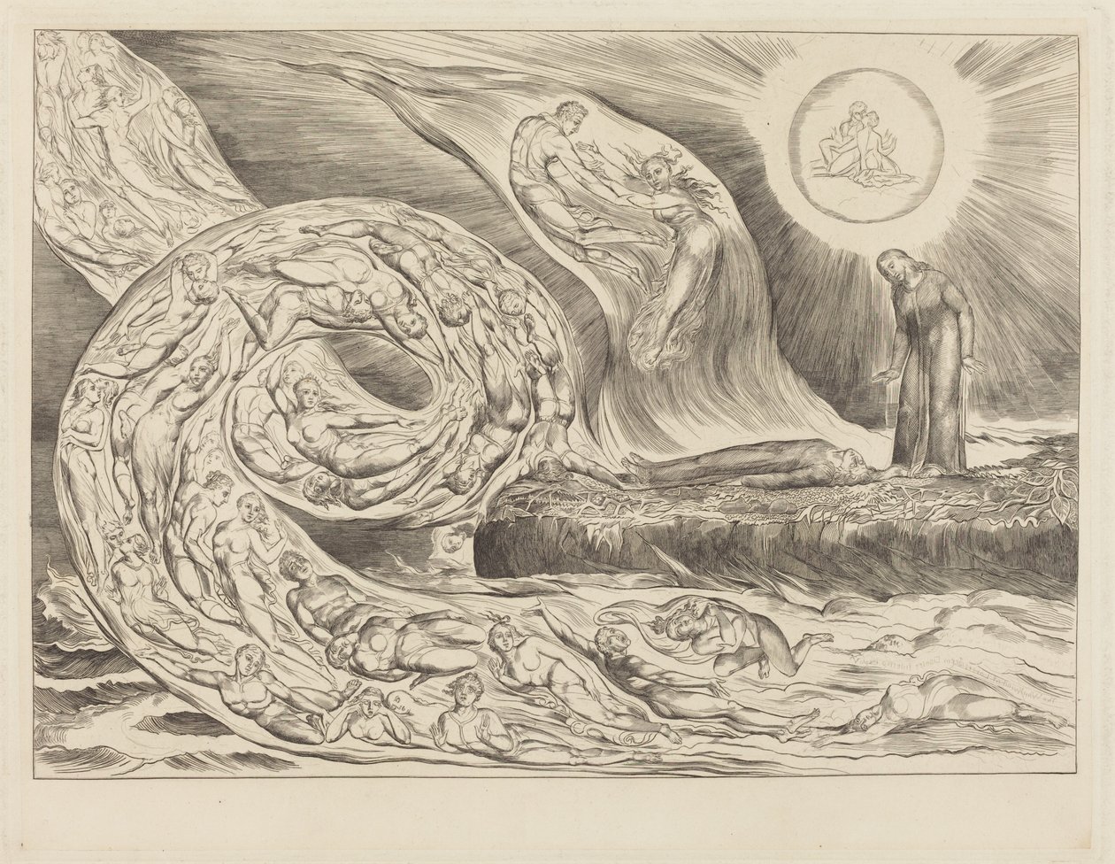 A kéjvágyók köre: Paolo és Francesca alkotó: William Blake