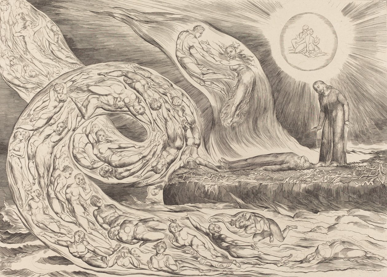 A Vágyók köre: Paolo és Francesca, 1827. alkotó: William Blake