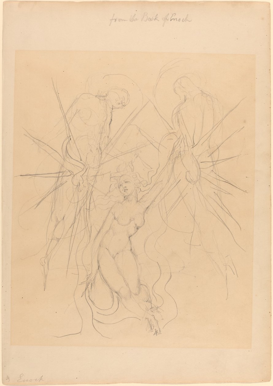 Az angyalok alászállása az emberek egyik lányához alkotó: William Blake