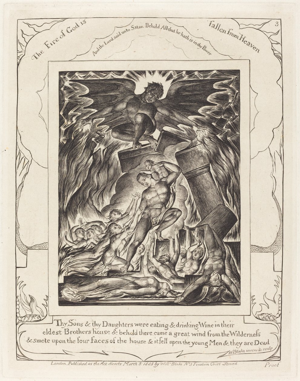 Jób fiainak elpusztítása alkotó: William Blake