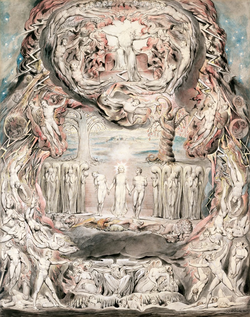 „Az ember bukása”, 1780-1827 alkotó: William Blake
